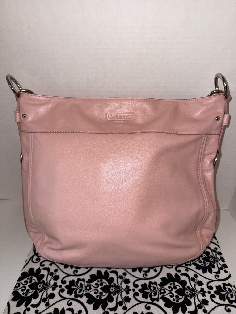 Coach Zoe Blush Pink Leather Crossbody Bag/Hobo - Picture 7 of 8
